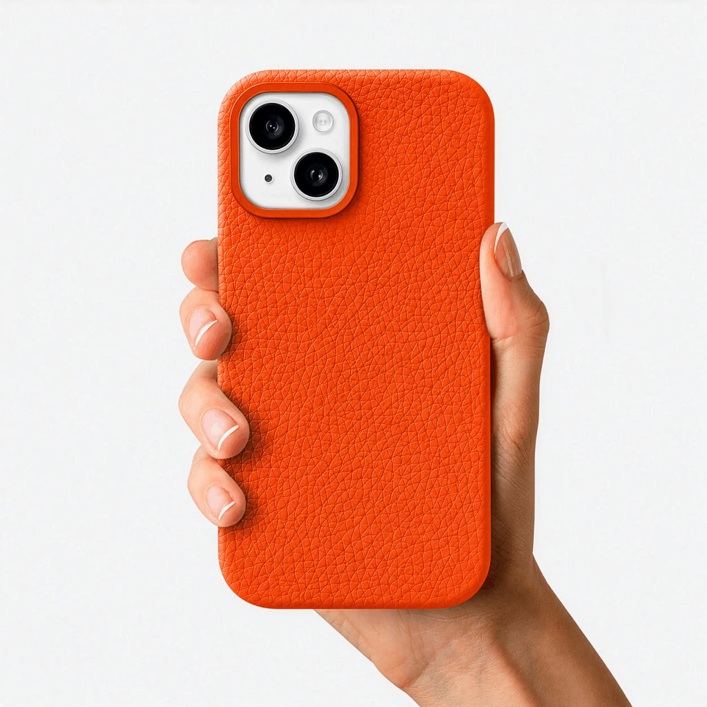 Orbis — Full-Grain Pebbled Leather iPhone Case
