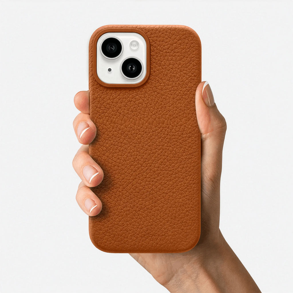 Orbis — Full-Grain Pebbled Leather iPhone Case