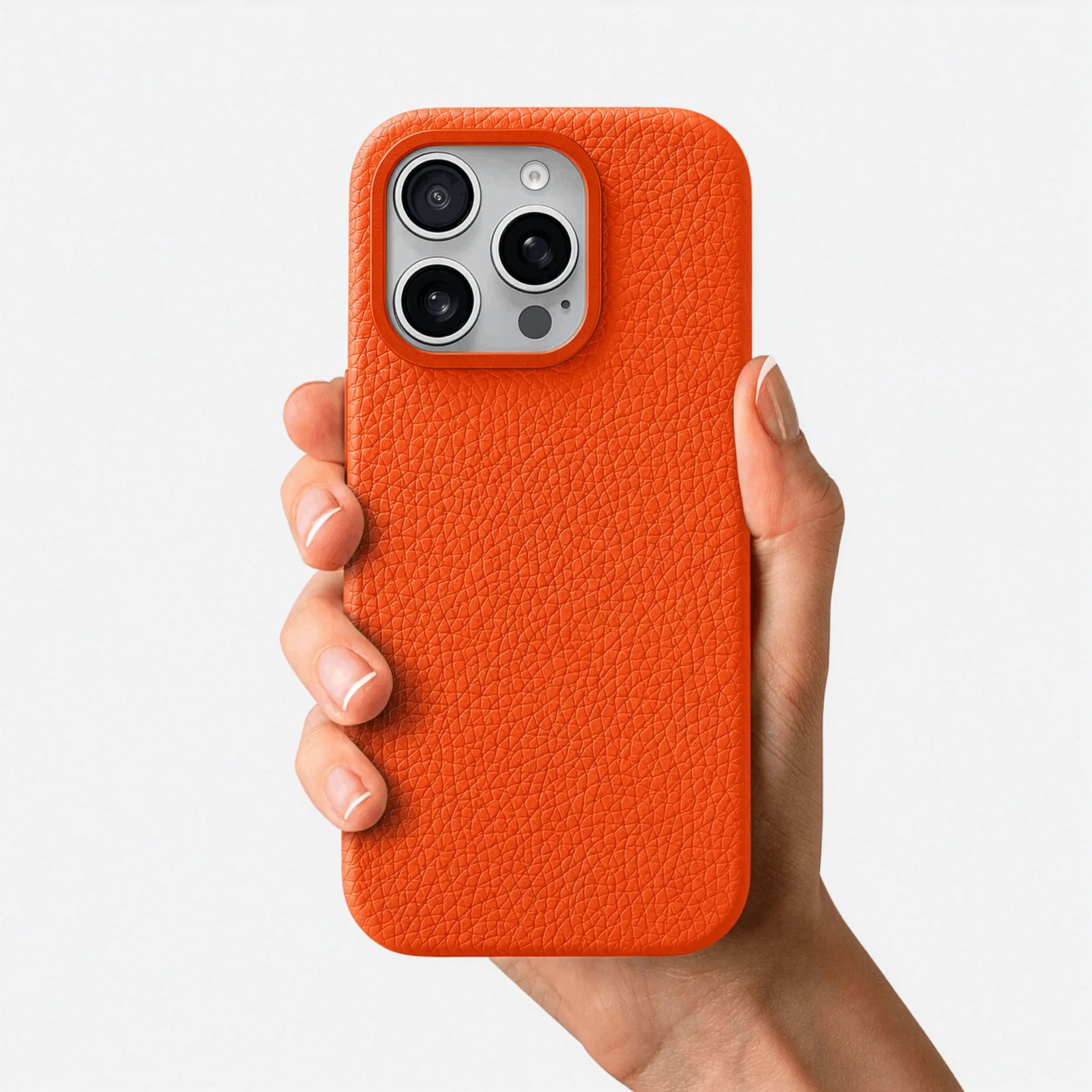 Orbis — Full-Grain Pebbled Leather iPhone Case