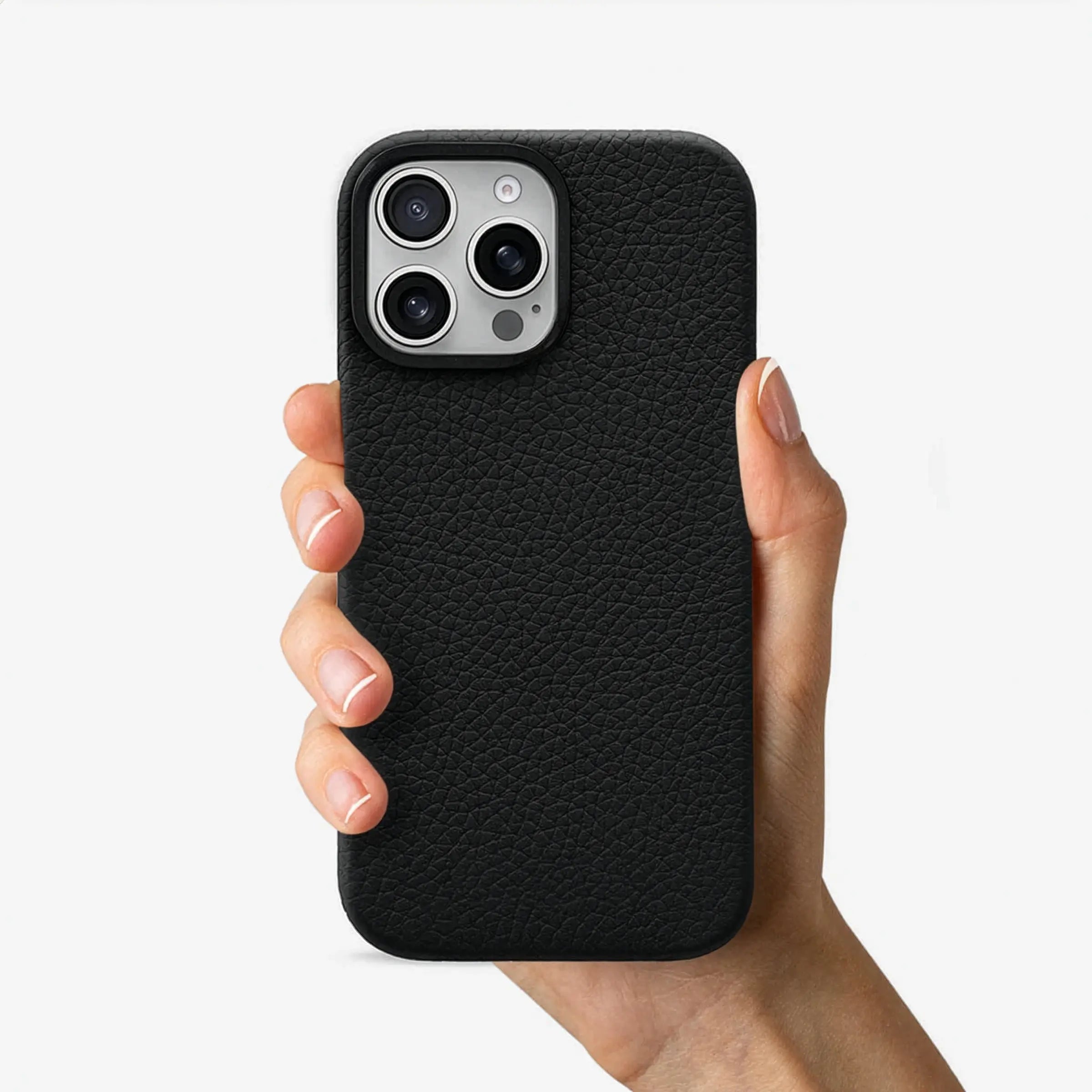 Orbis — Full-Grain Pebbled Leather iPhone Case