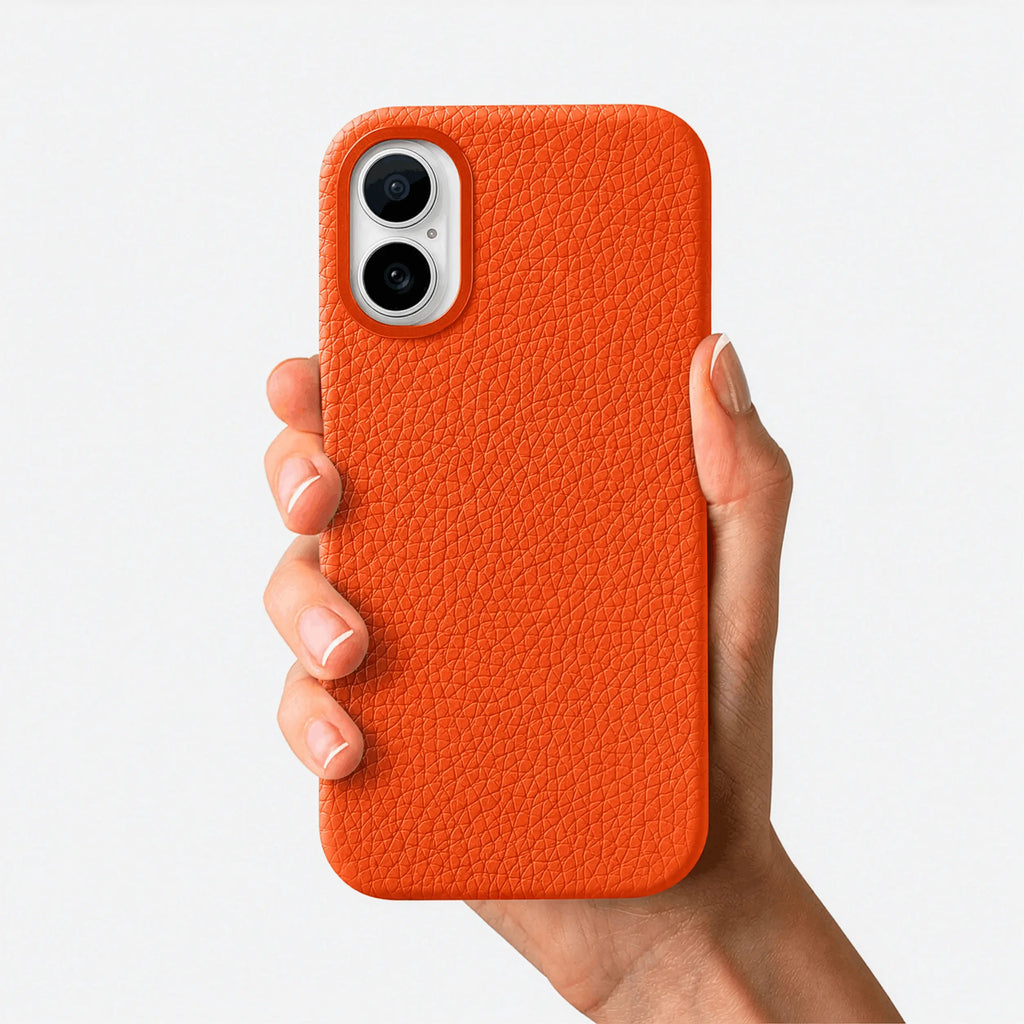 Orbis — Full-Grain Pebbled Leather iPhone Case