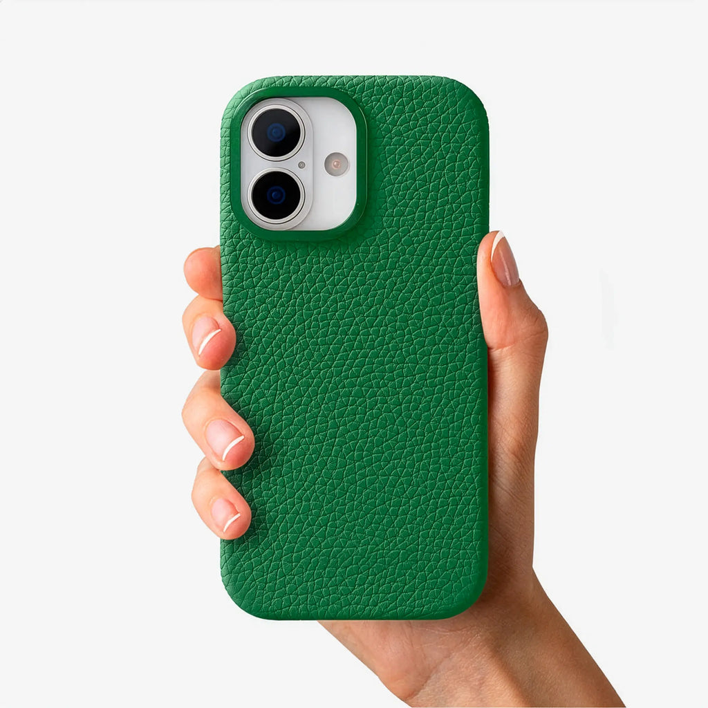 Orbis — Full-Grain Pebbled Leather iPhone Case
