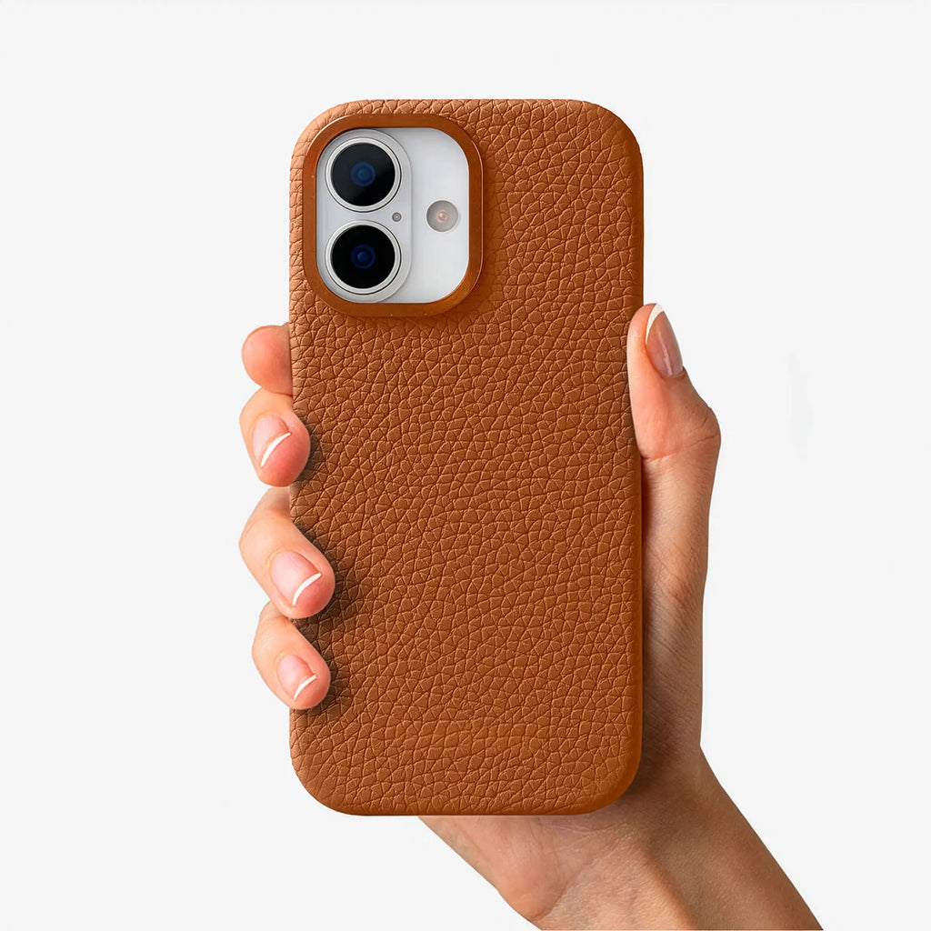 Orbis — Full-Grain Pebbled Leather iPhone Case