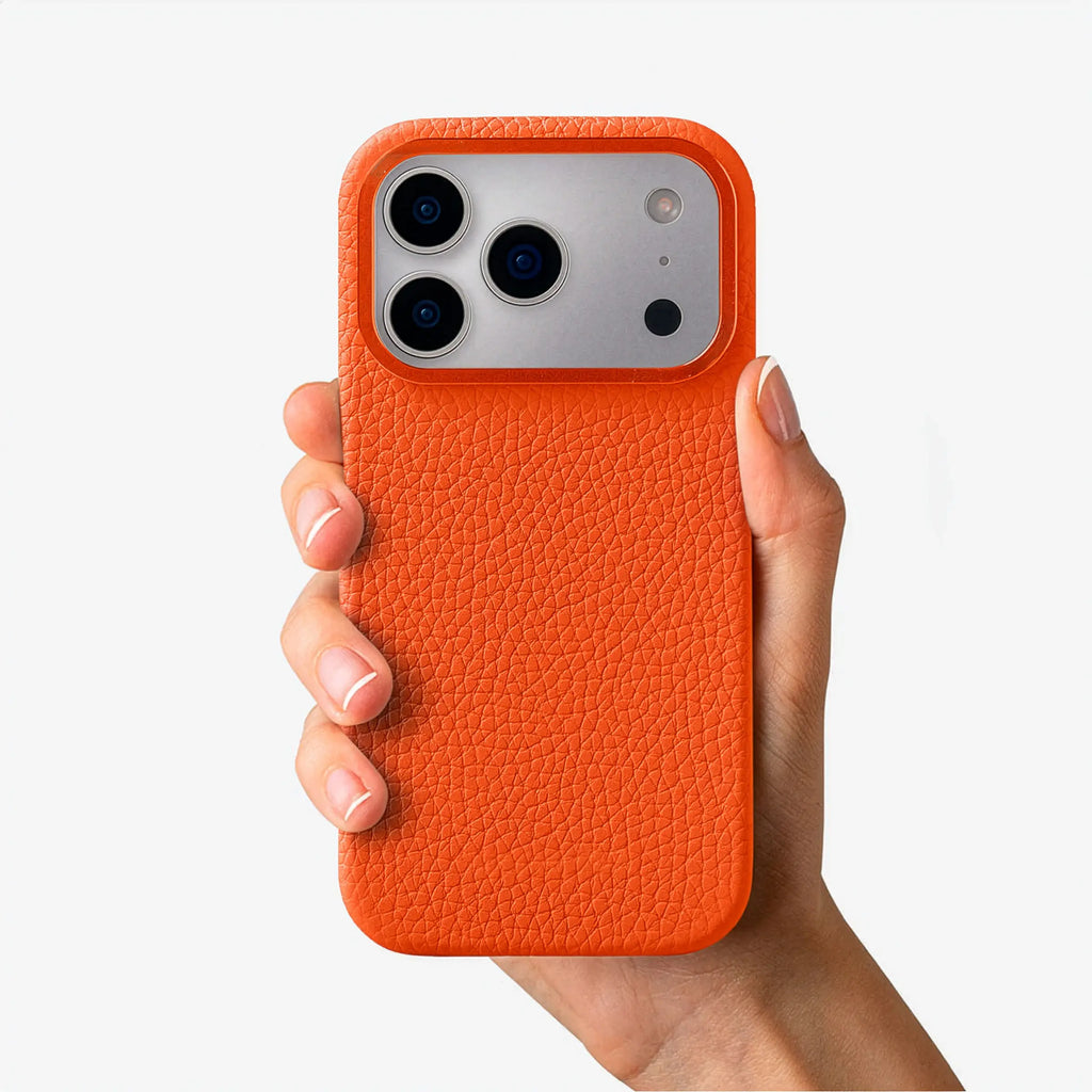 Orbis — Full-Grain Pebbled Leather iPhone Case