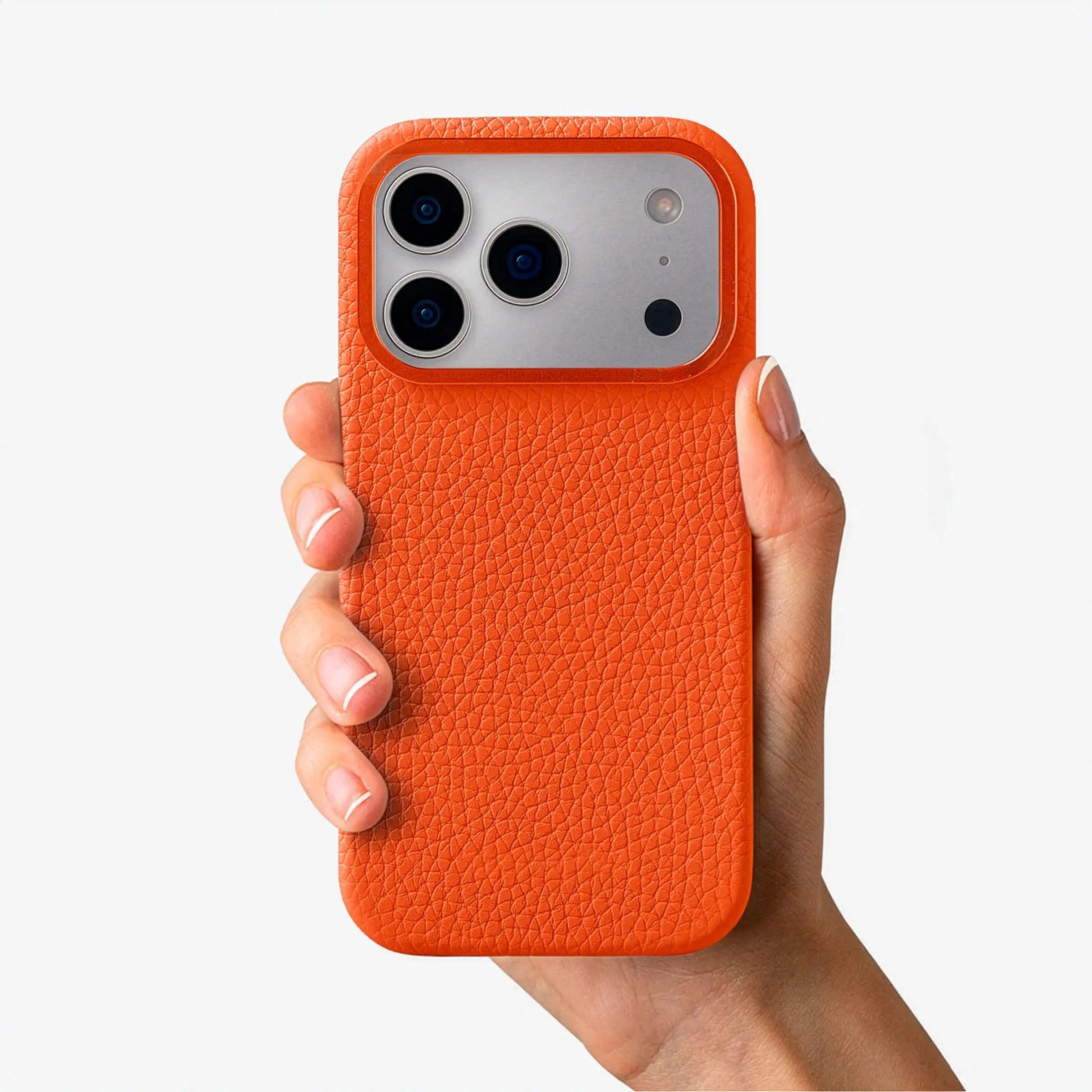 Orbis — Full-Grain Pebbled Leather iPhone Case