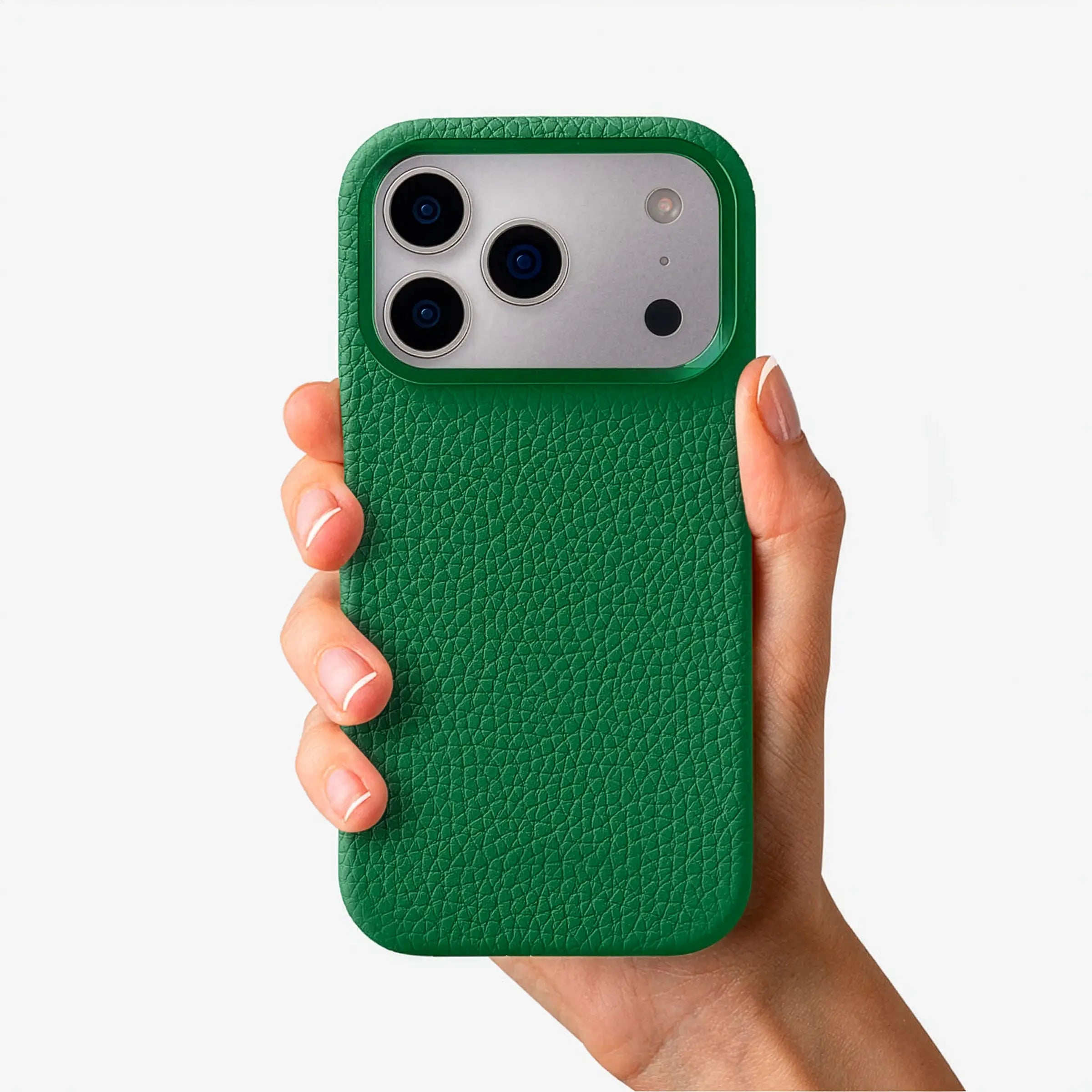 Orbis — Full-Grain Pebbled Leather iPhone Case
