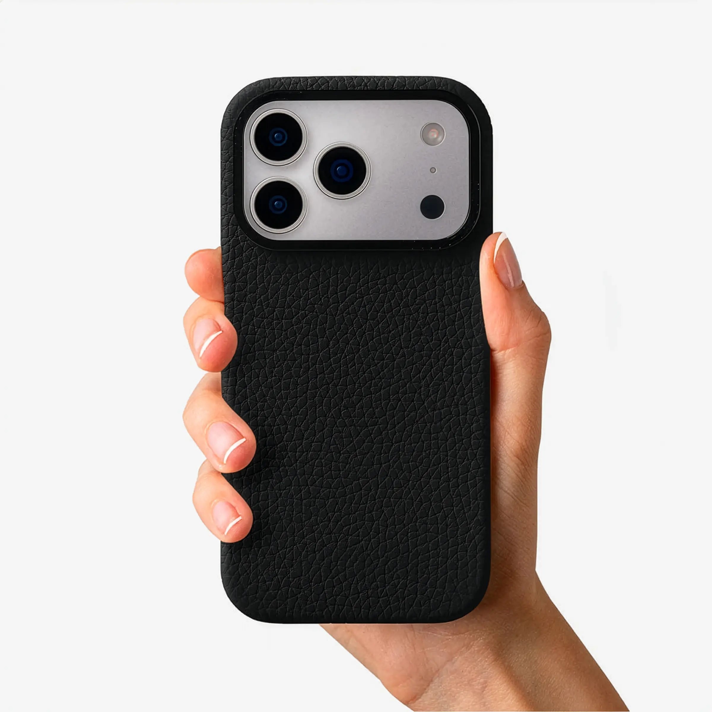 Orbis — Full-Grain Pebbled Leather iPhone Case