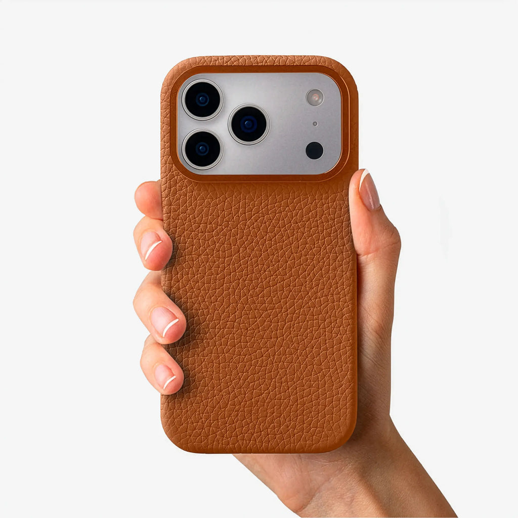 Orbis — Full-Grain Pebbled Leather iPhone Case