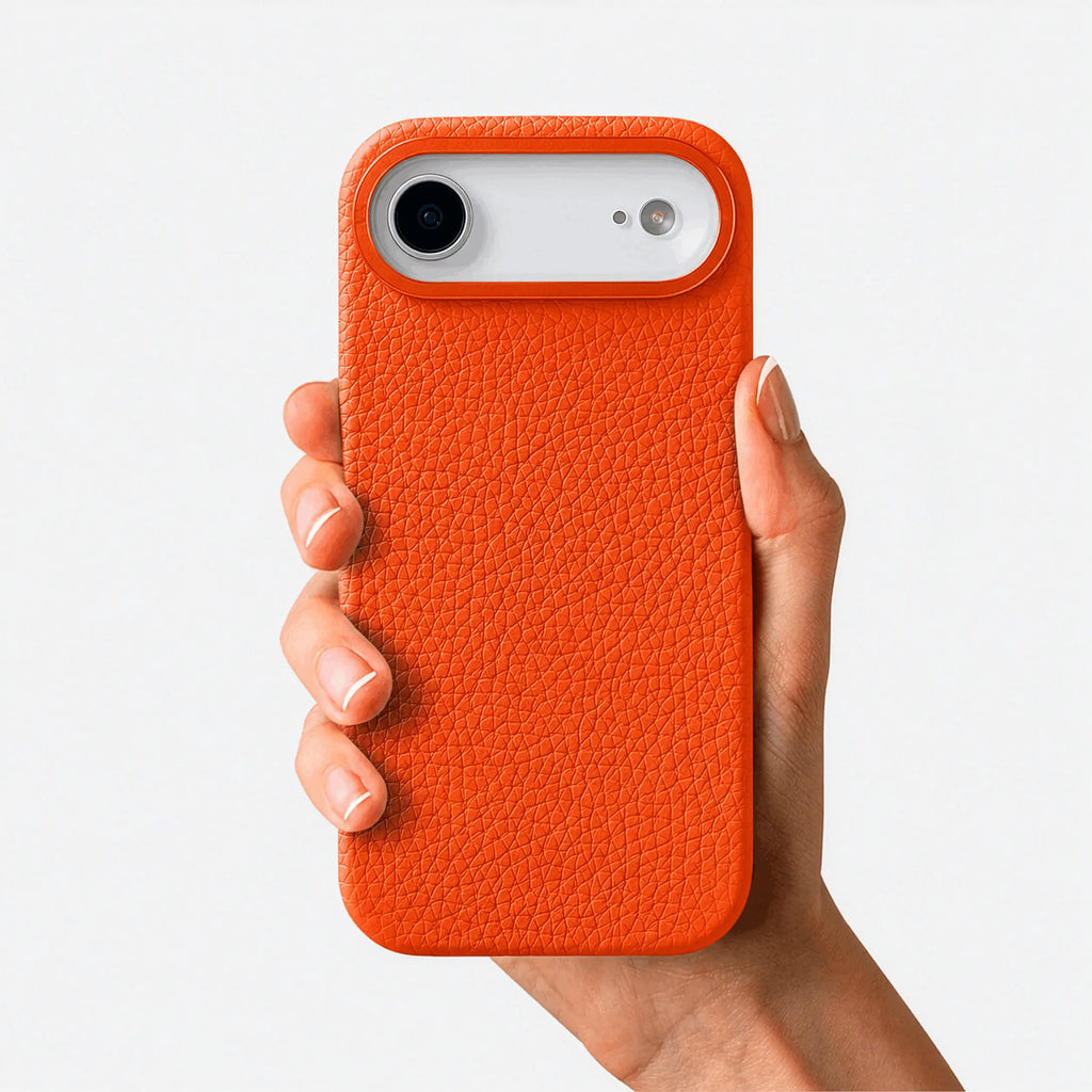 Orbis — Full-Grain Pebbled Leather iPhone Case