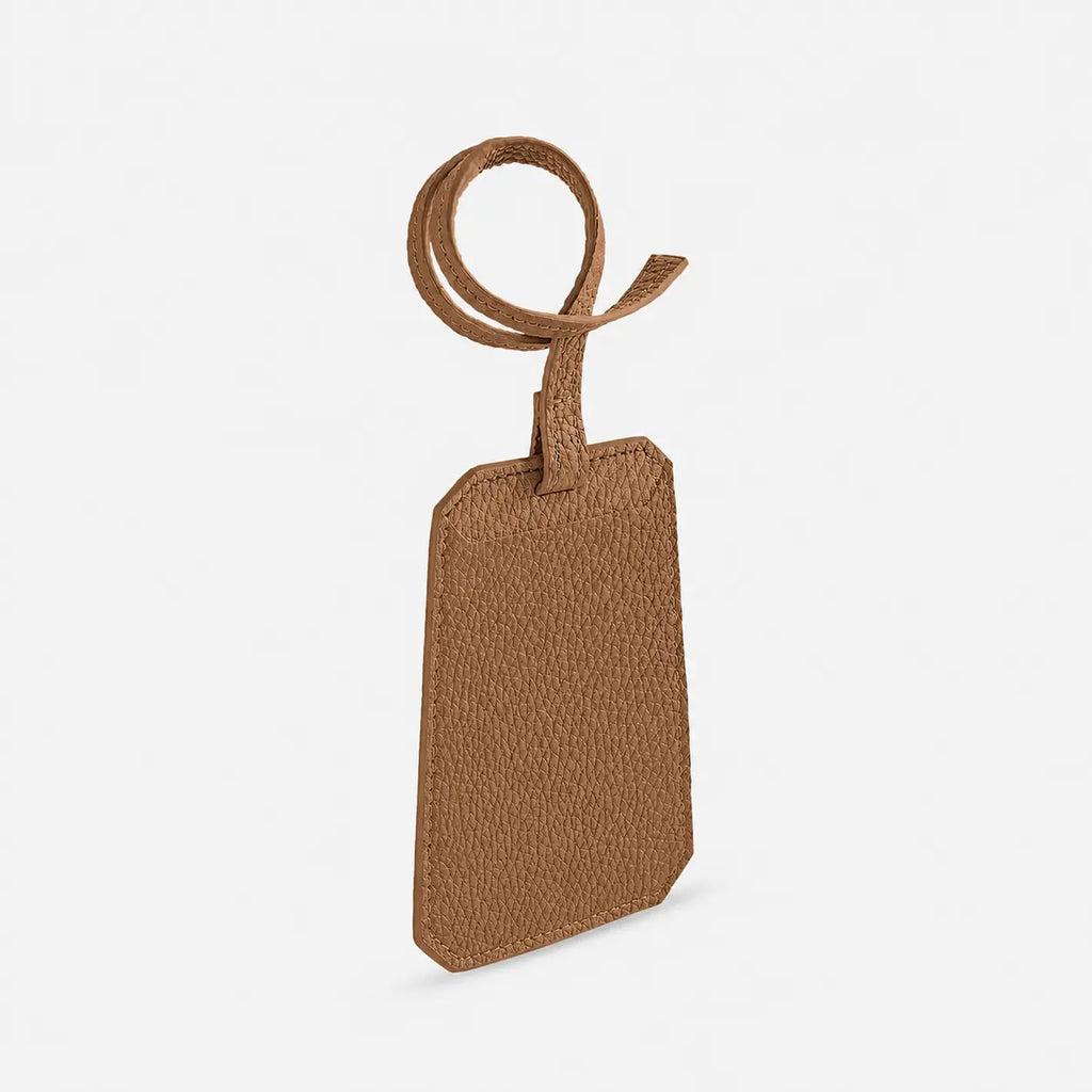 Tessera — Full-Grain Pebbled Leather Luggage Tag