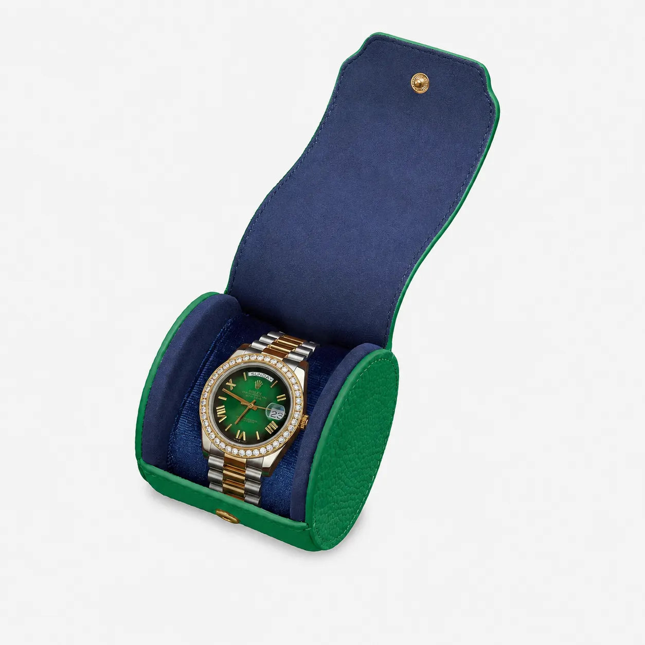 Tempus — Full-Grain Pebbled Leather Watch Roll