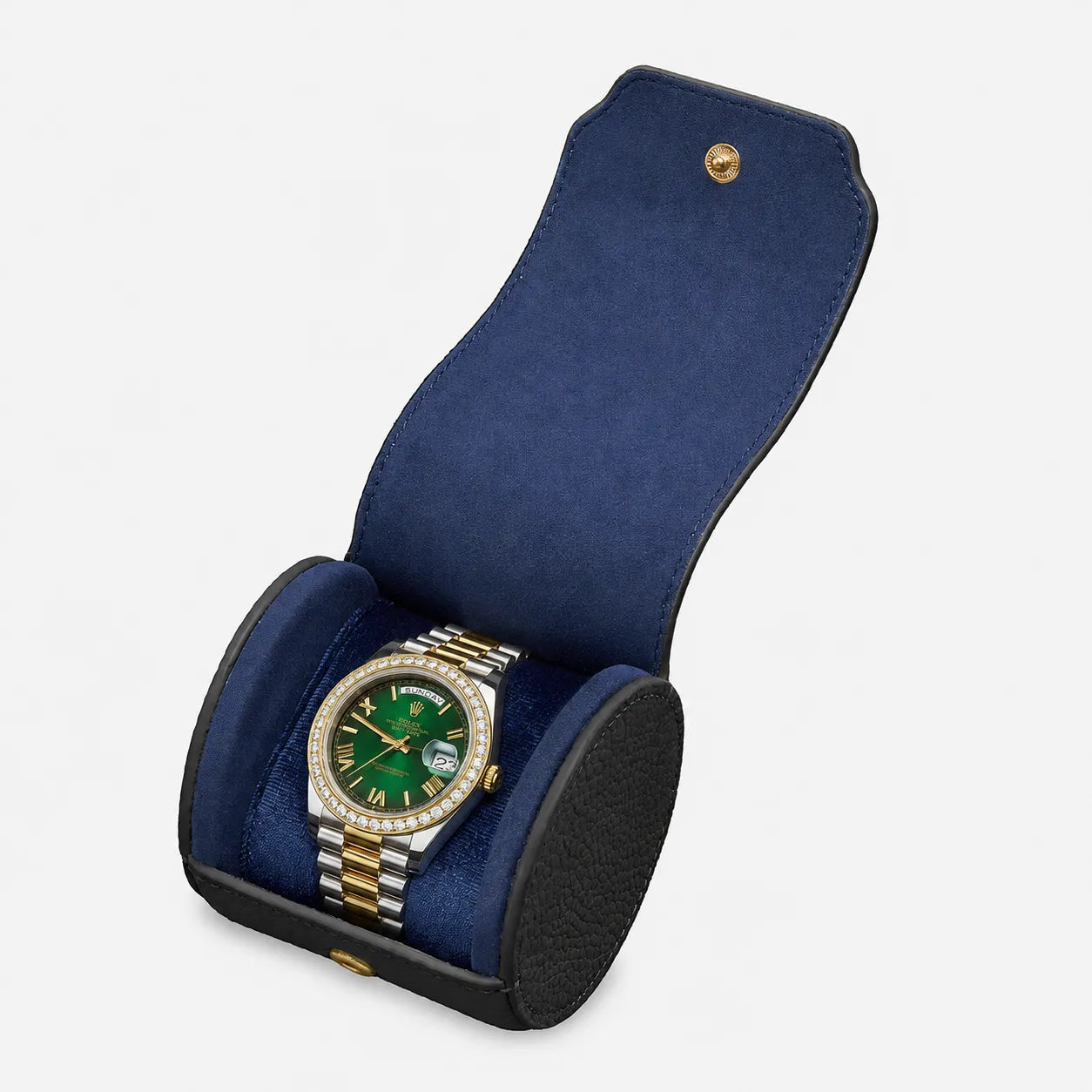 Tempus — Full-Grain Pebbled Leather Watch Roll