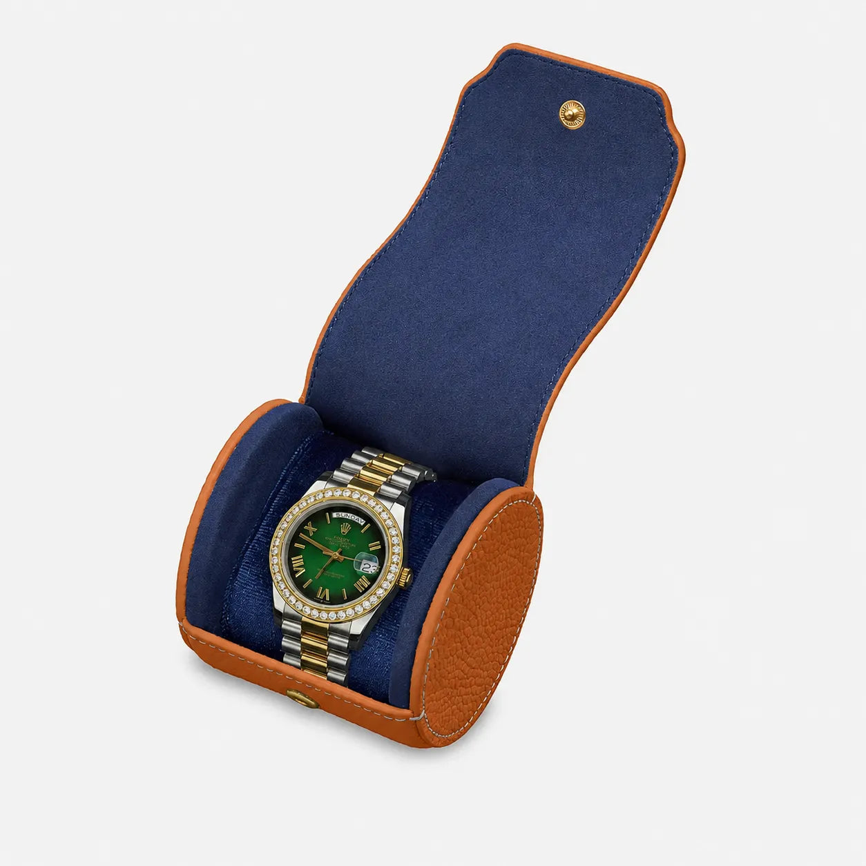 Tempus — Full-Grain Pebbled Leather Watch Roll