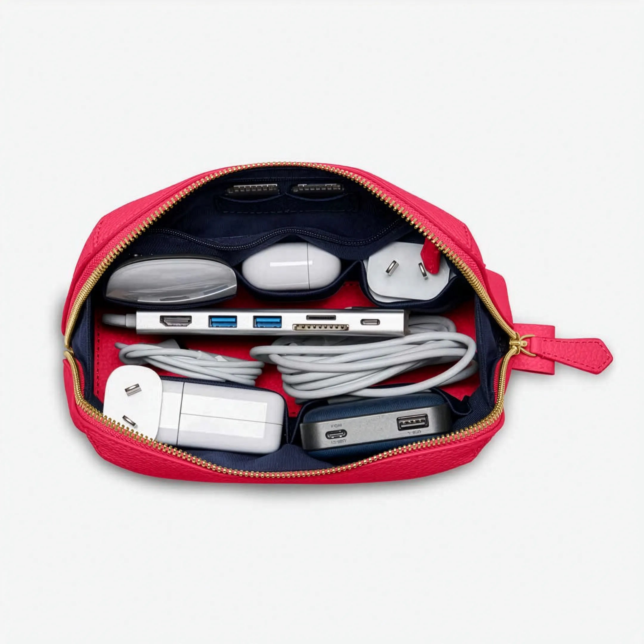 Viaticus — Full-Grain Pebbled Leather Tech Pouch