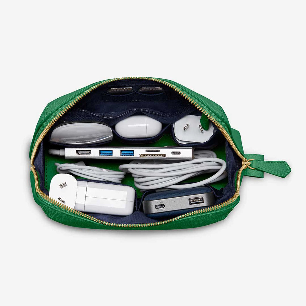 Viaticus — Full-Grain Pebbled Leather Tech Pouch