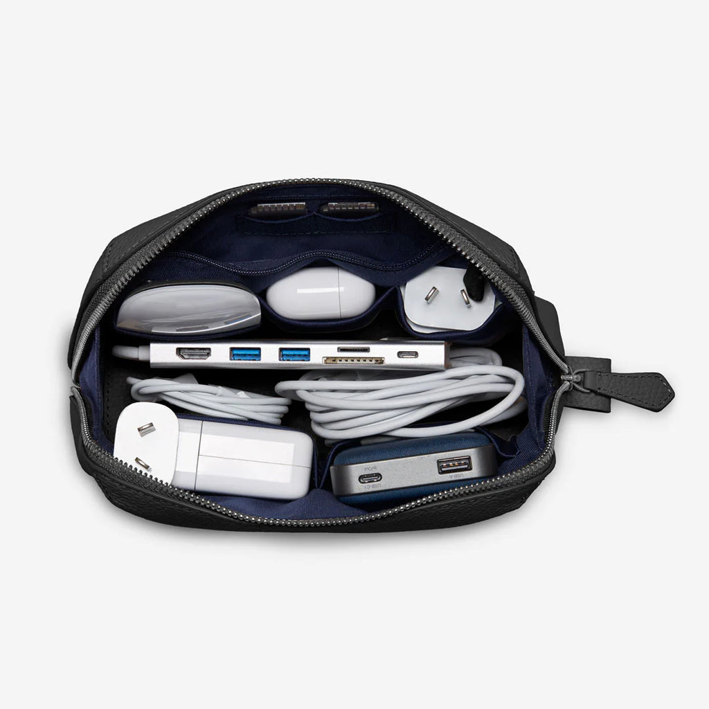 Viaticus — Full-Grain Pebbled Leather Tech Pouch