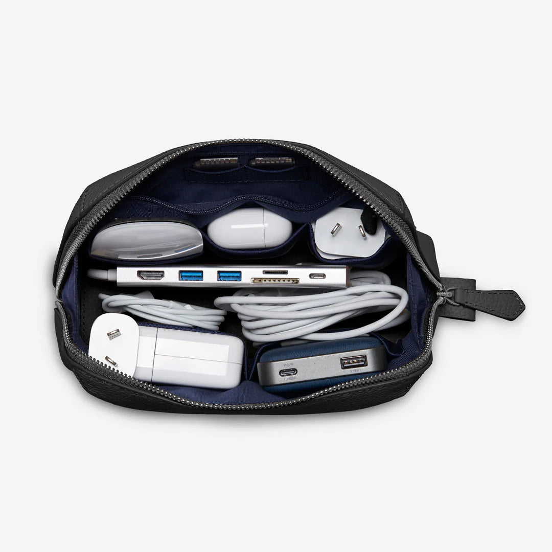 Viaticus — Full-Grain Pebbled Leather Tech Pouch